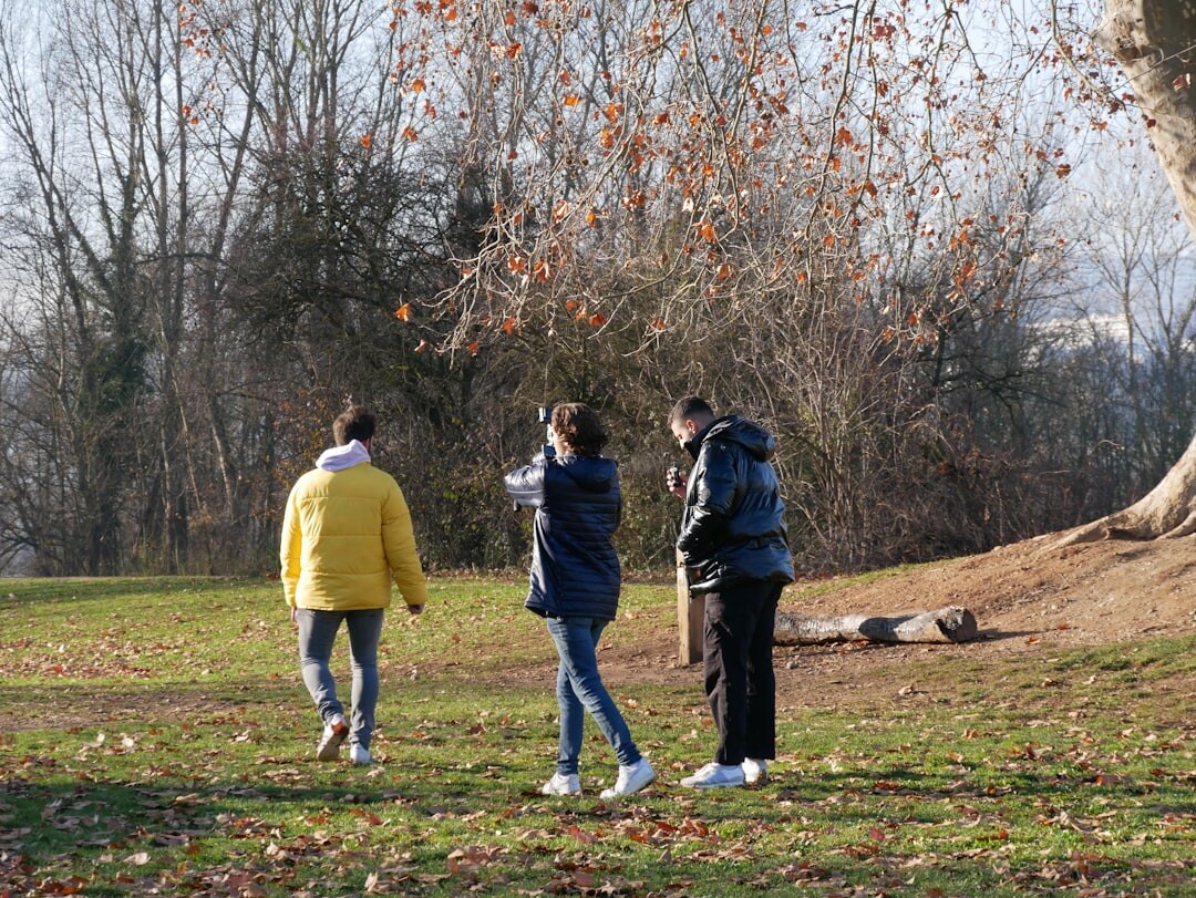 group of friends filming together
