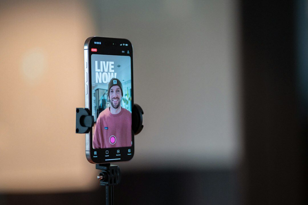smartphone filming setup