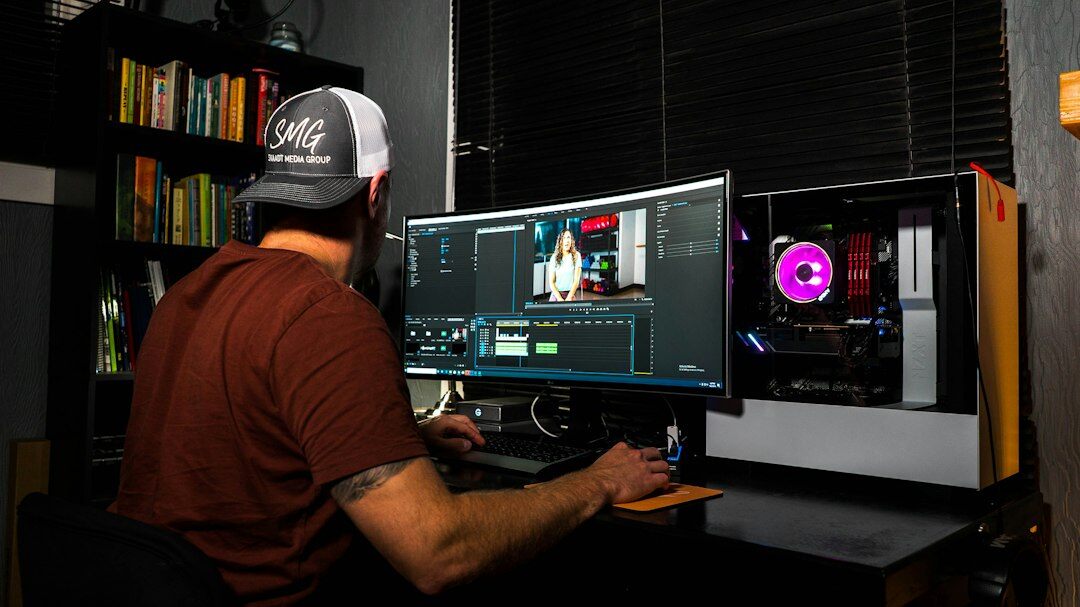 video editing software on computer