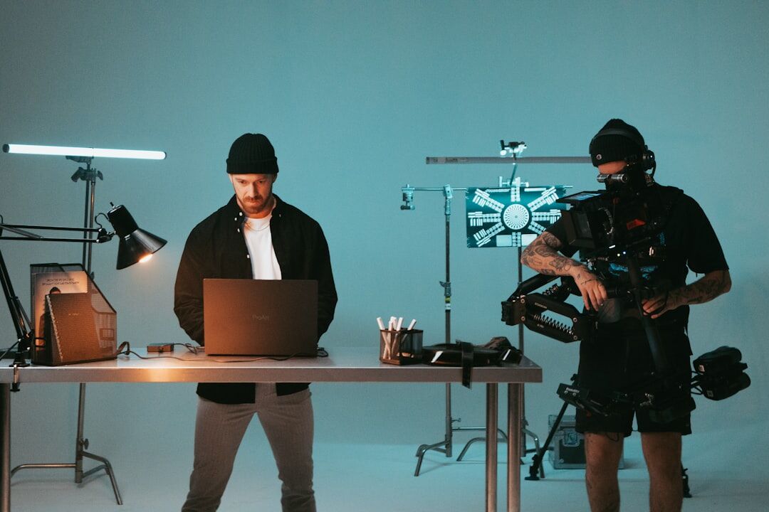 male director editing video